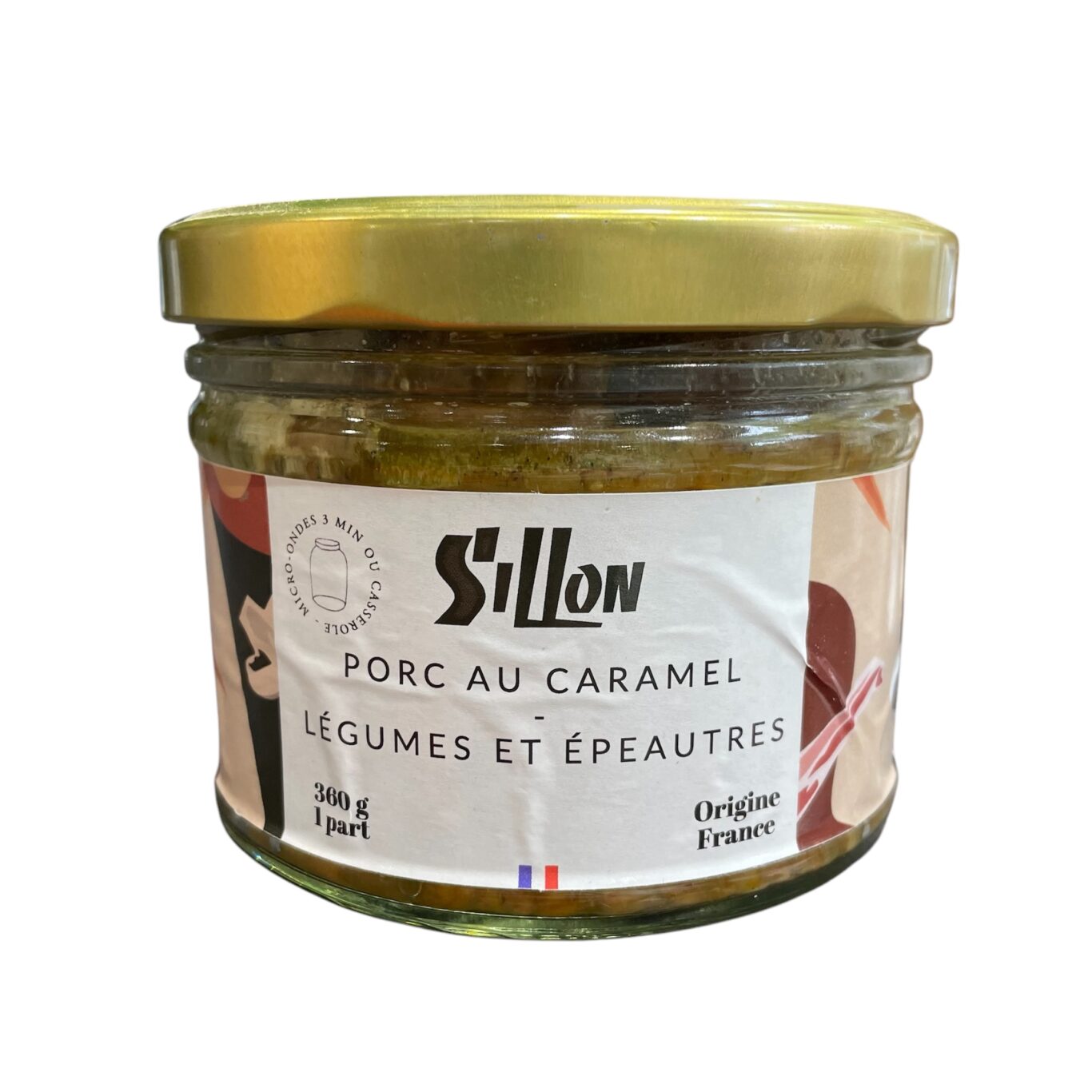 PORC AU CARAMEL, LÉGUMES ET ÉPEAUTRE 360g