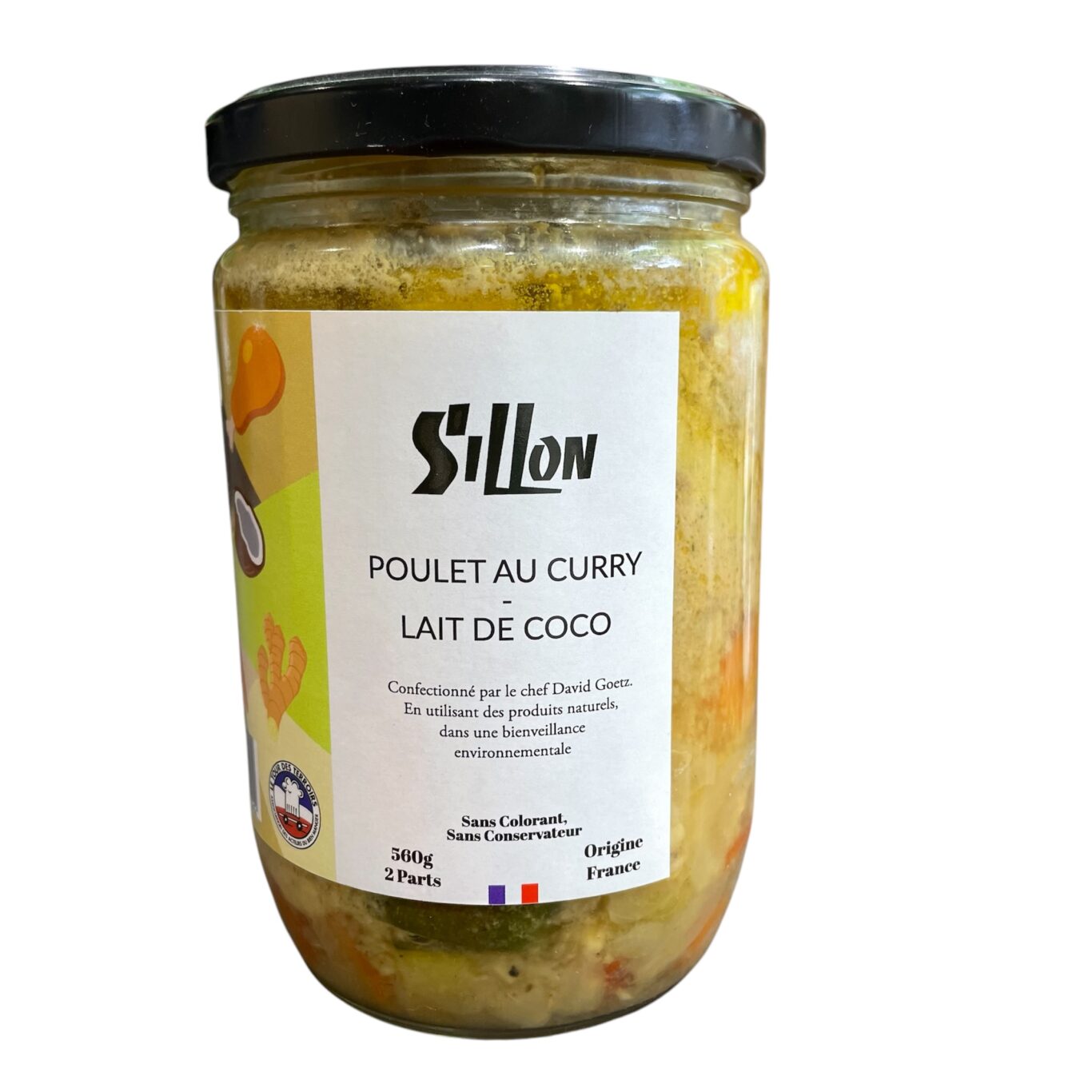 POULET AU CURRY, LAIT DE COCO 560g